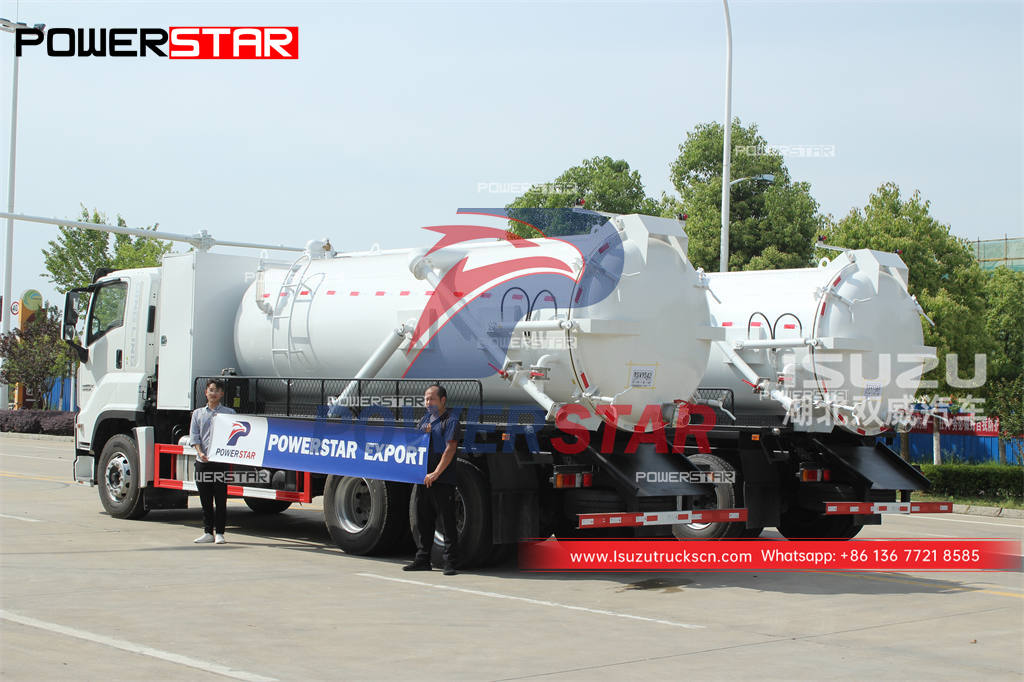 Hot sale ISUZU GIGA 350HP 12000L exhauster truck