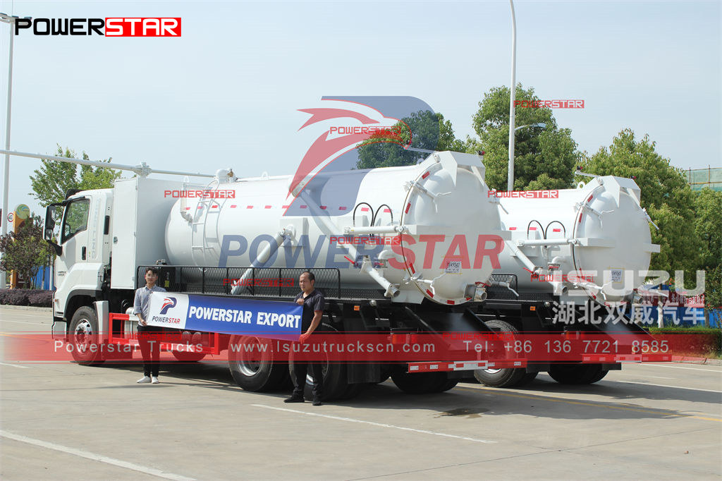 ISUZU GIGA 12000L vacuum truck with MORO PM110W