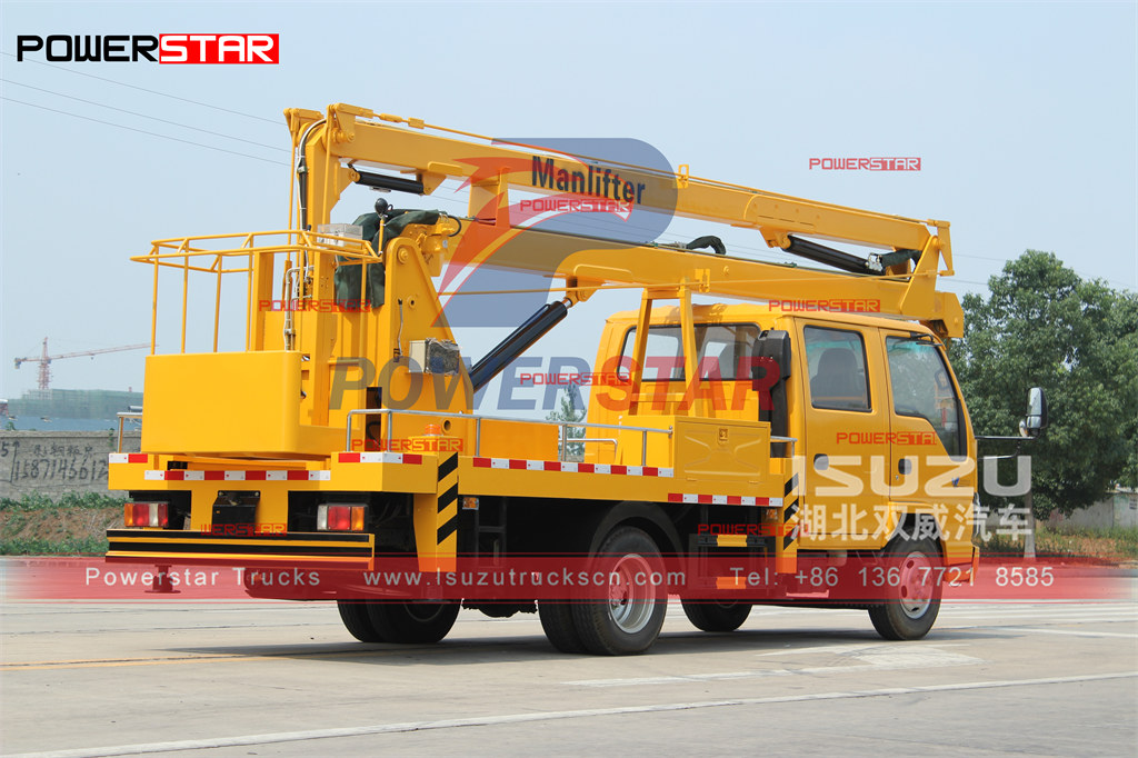 POWERSTAR Man Lifter Truck with Crane Manual export Laos