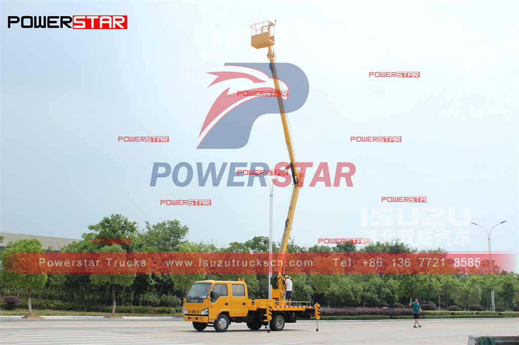 POWERSTAR Man Lifter Truck with Crane Manual export Laos