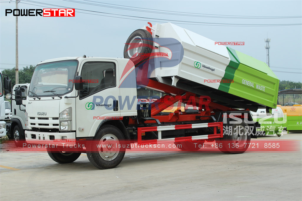 12CBM ISUZU Hook Loader Truck Manual export Mongolia