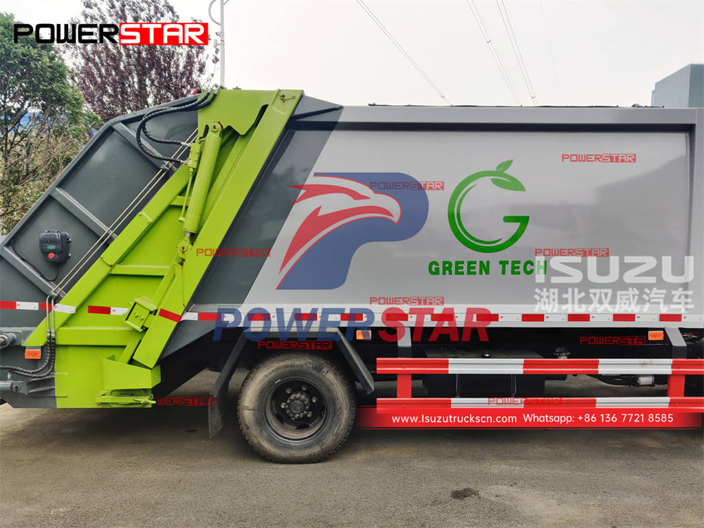 Good price ISUZU 4×2 8 cubic waste compressor truck for sale