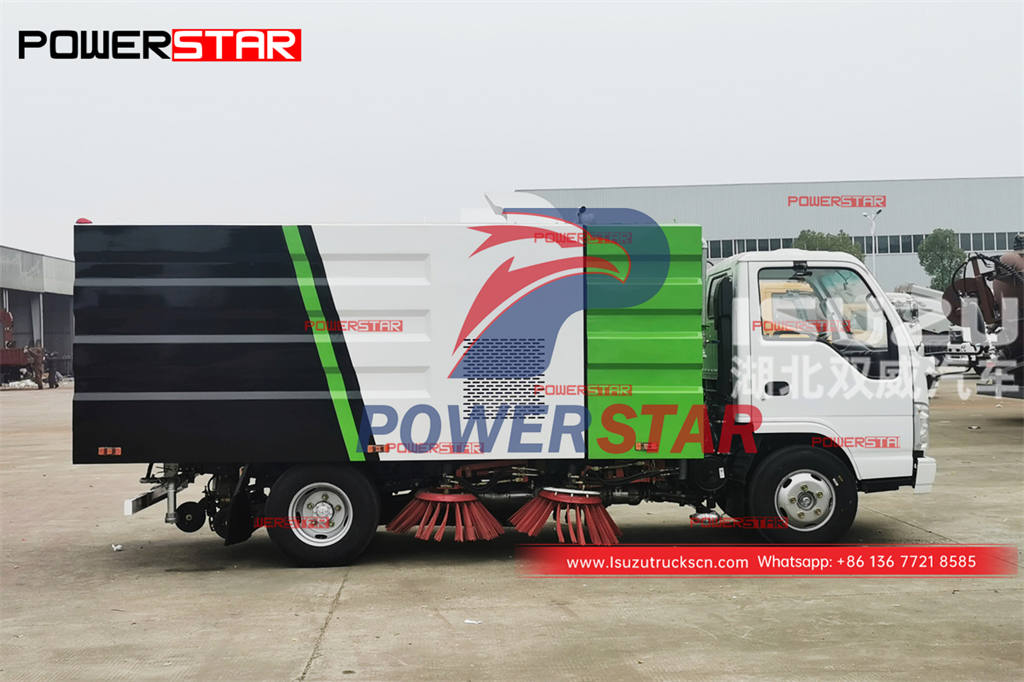 Customized ISUZU parking lot sweeper truck for sale