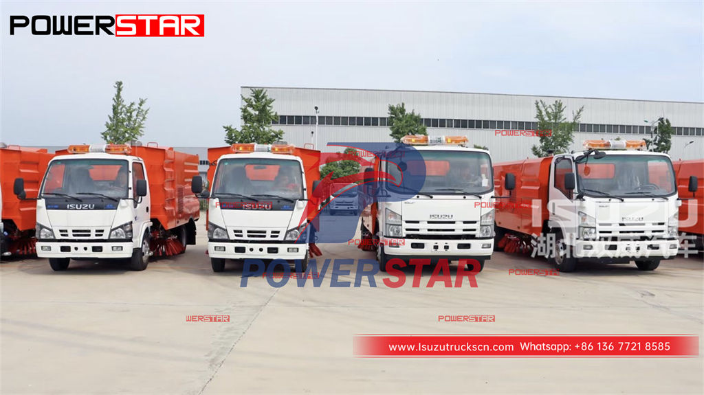 ISUZU 6 wheeler street sweeping truck at promotional price