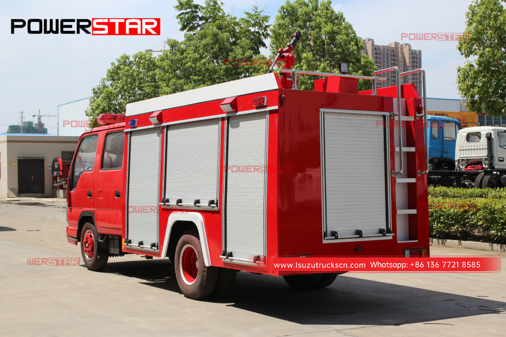 Japan ISUZU ELF NKR Rescue Fire Water Spraying Truck 5tons Water Sprinkler Truck with Fire Brigade 