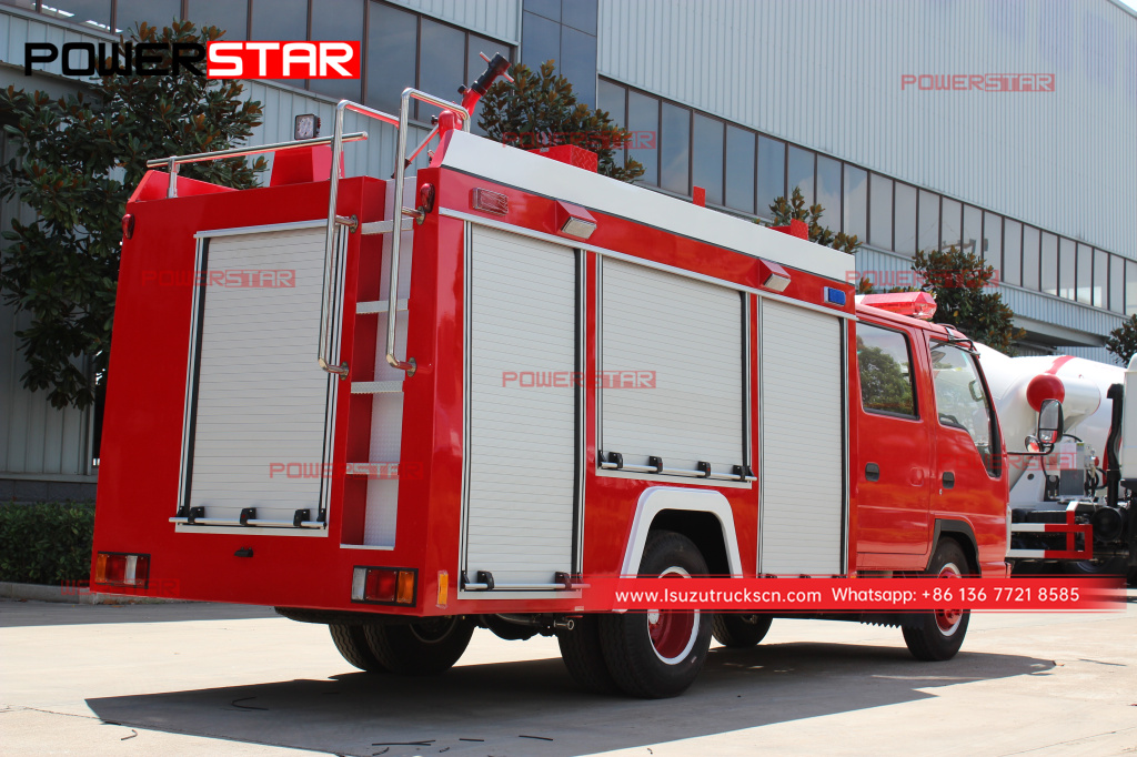 Japan ISUZU ELF NKR Rescue Fire Water Spraying Truck 5tons Water Sprinkler Truck with Fire Brigade 