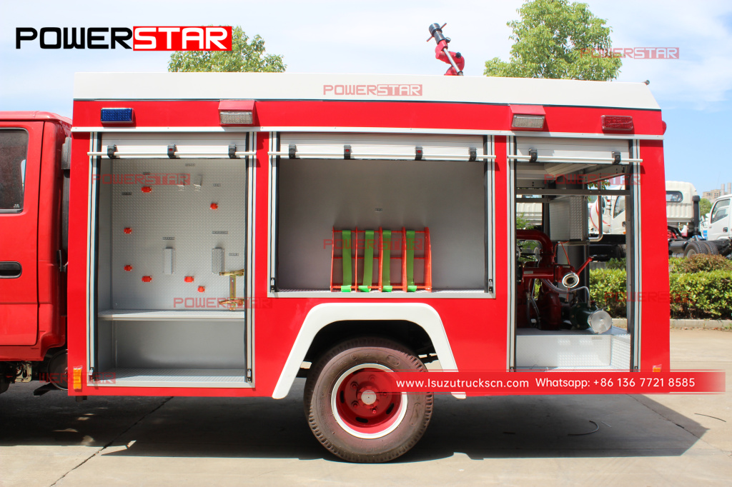 Japan ISUZU ELF NKR Rescue Fire Water Spraying Truck 5tons Water Sprinkler Truck with Fire Brigade 