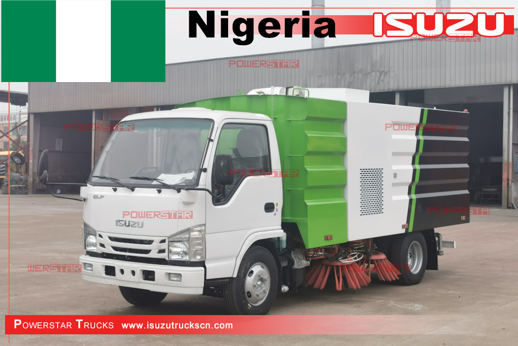 Japan ISUZU Vacuum Road Sweeper Truck 4*2 brush Street Cleaning Trucks