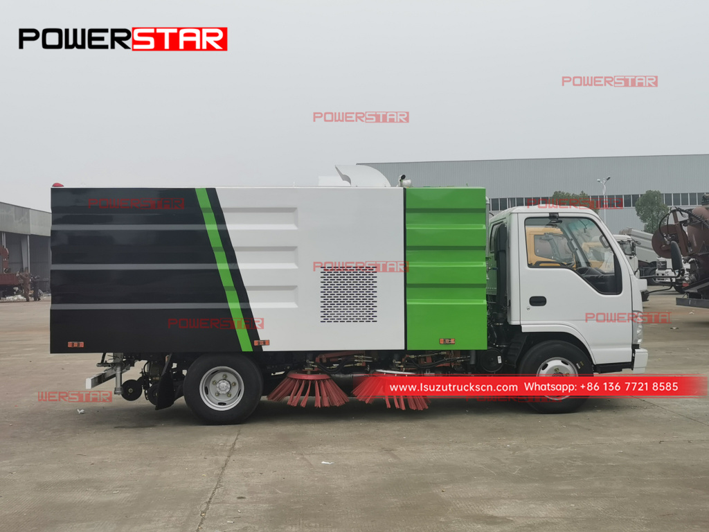 Japan ISUZU Vacuum Road Sweeper Truck 4*2 brush Street Cleaning Trucks