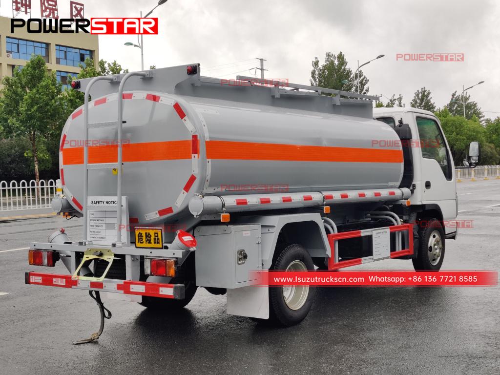 Ghana ISUZU NKR 5000 Liters Fuel Tank Truck Fuel Bowser Fuel Tanker Truck for Sale