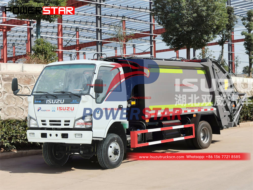 Good price ISUZU 600P 4×4 trash compactor truck for sale