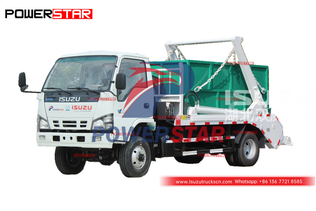 ISUZU NKR 600P 4WD skip truck with 4CBM dust bin