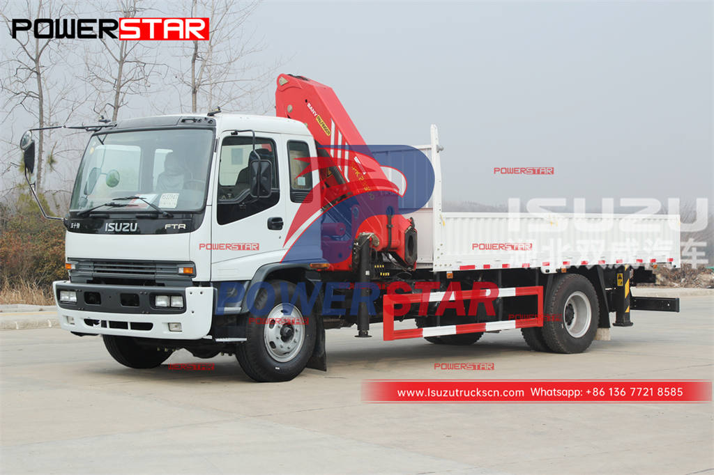 Best price ISUZU FTR 4WD knuckle boom trucks with Palfinger crane