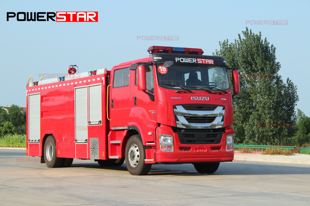 Philippines New ISUZU GIGA Emergency Fire Engine 6UZ1-TCG50 8tons 8,000L Water Foam Fire Fighting Vehicle