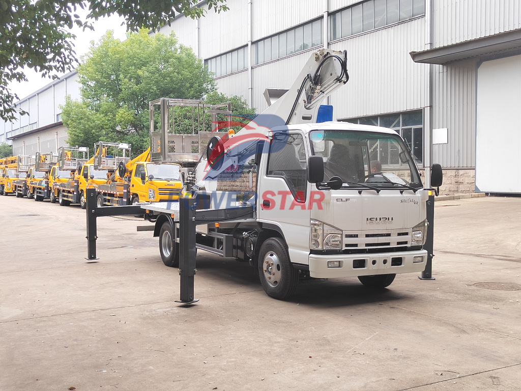 New Japan ISUZU 18m Manlifter Stiff boom Aerial Platform Trucks for sale