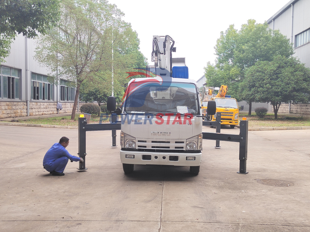 Philippines New Japan ISUZU 18m Manlifter Stiff boom Aerial Platform Trucks 