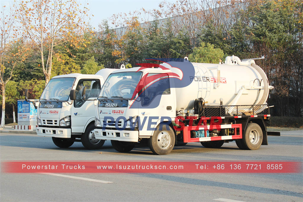 High quality ISUZU 6 wheeler 5CBM sewer cleaner truck for sale