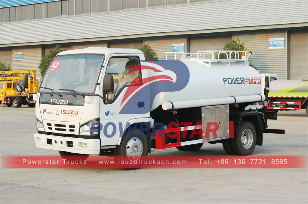 High quality ISUZU 4×2 130HP stainless steel water spray truck