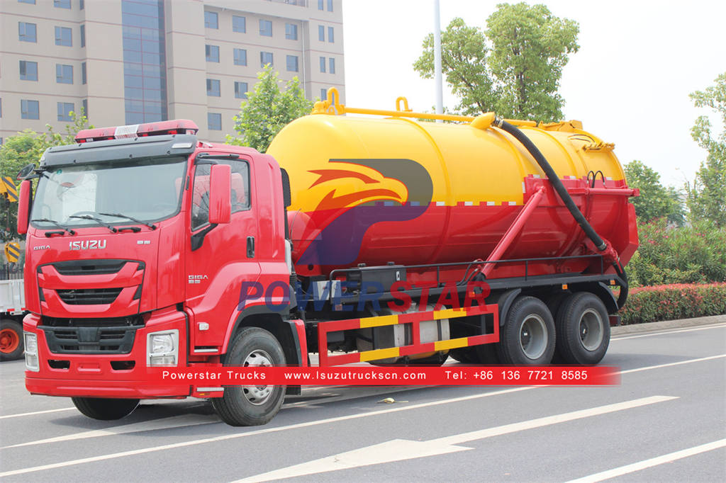 ISUZU GIGA 6×4 vacuum tank cleaning truck for sale