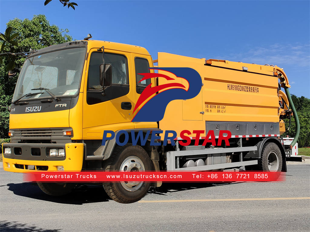 ISUZU FTR 12CBM Combined sewer jetting and vacuum trucks