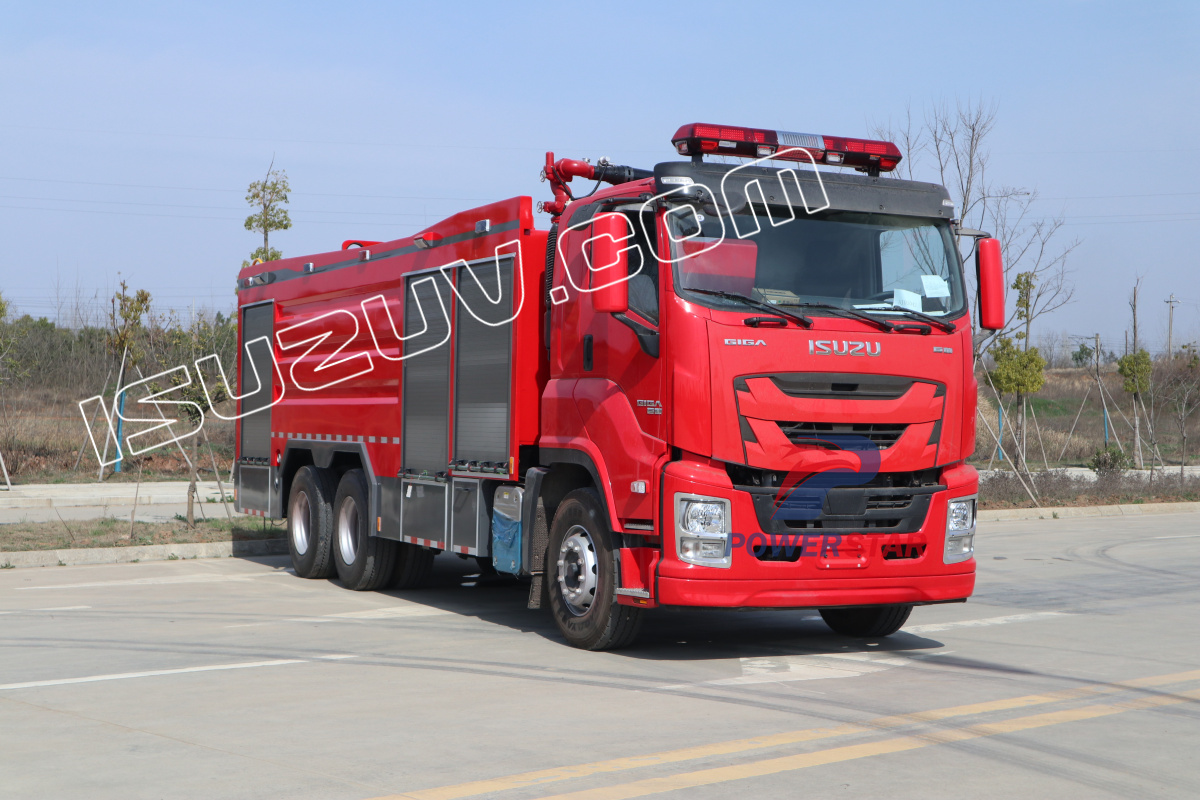 Philippines ISUZU Giga Foam Tender Industrial Fire Fighting Truck with 6 Firefighters