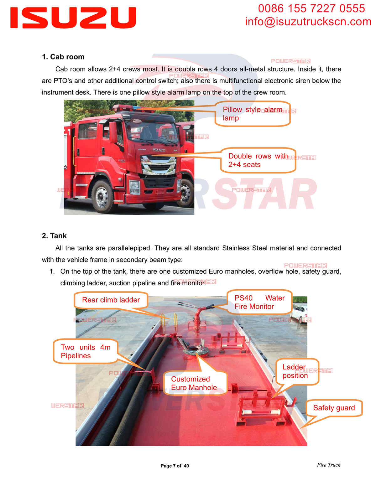 ISUZU GIGA water fire rescue fighting truck