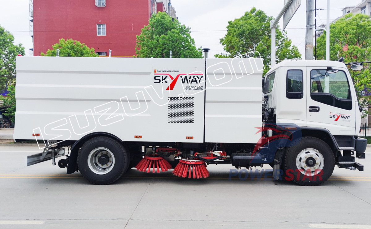 Philippines Isuzu FVR 6HK1-TCL Road Street Sweeper Truck