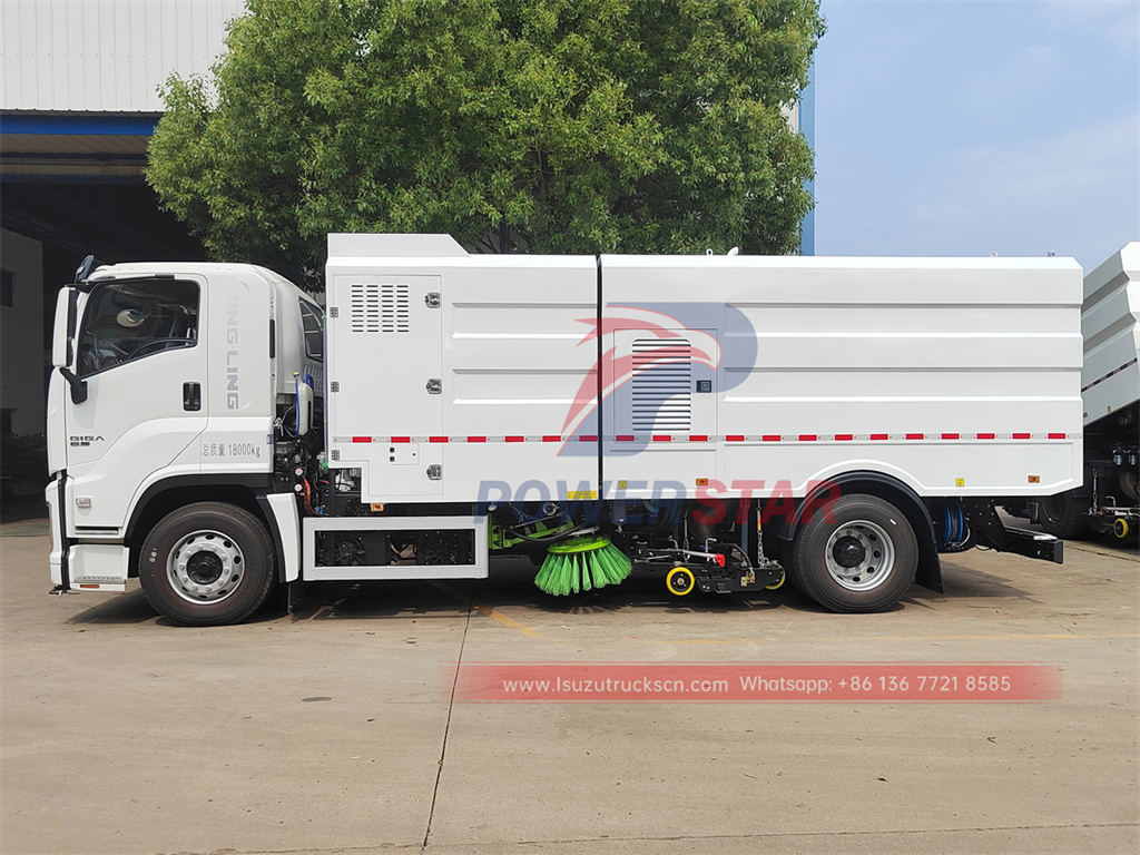 High performance ISUZU GIGA 14CBM road cleaning truck