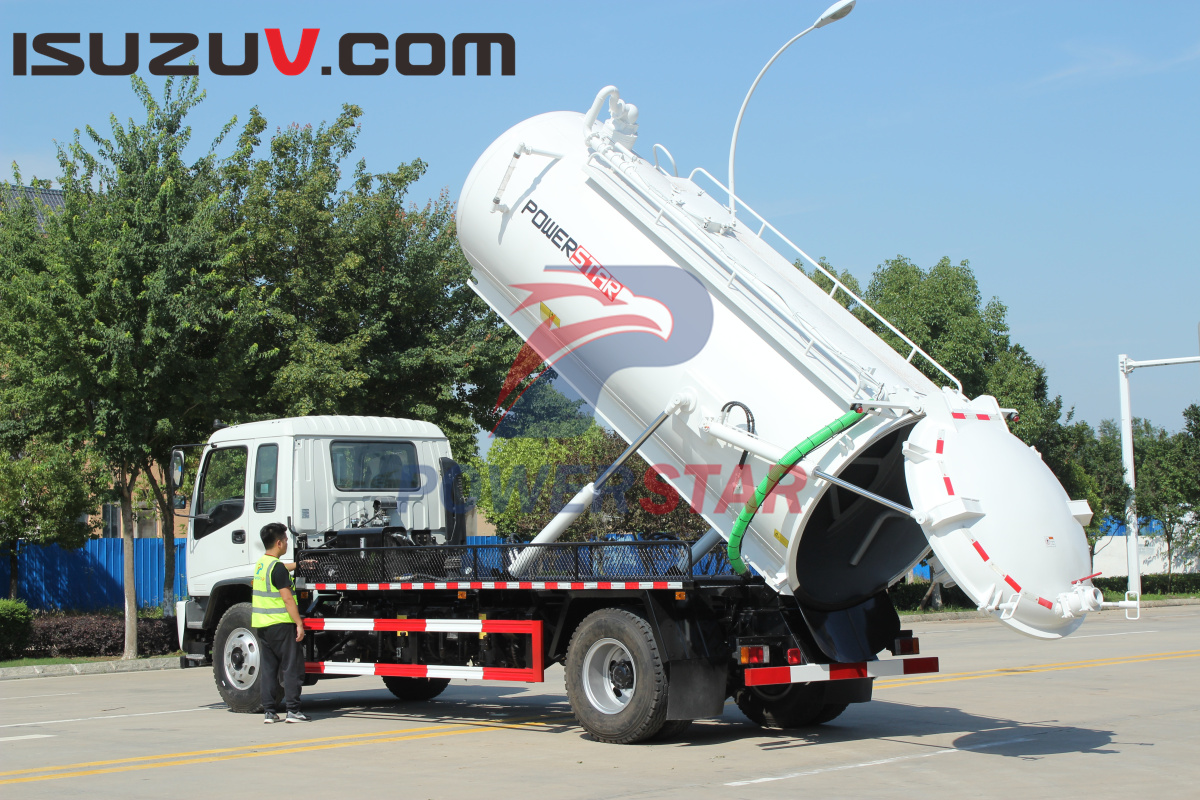 Philippines Isuzu Vacuum Tanker Sewage Suction Trucks with moro PM110W