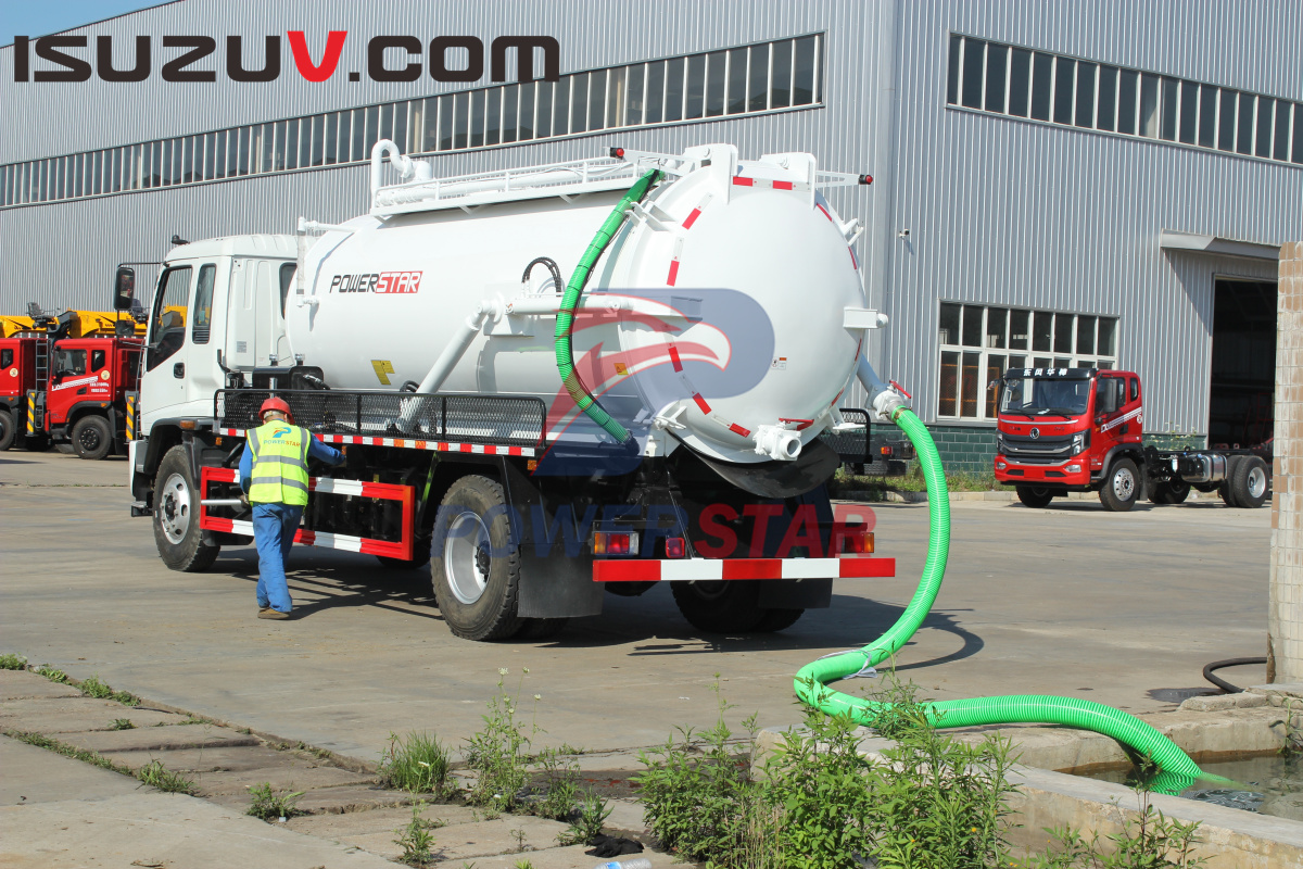 Philippines Isuzu Vacuum Tanker Sewage Suction Trucks with moro PM110W