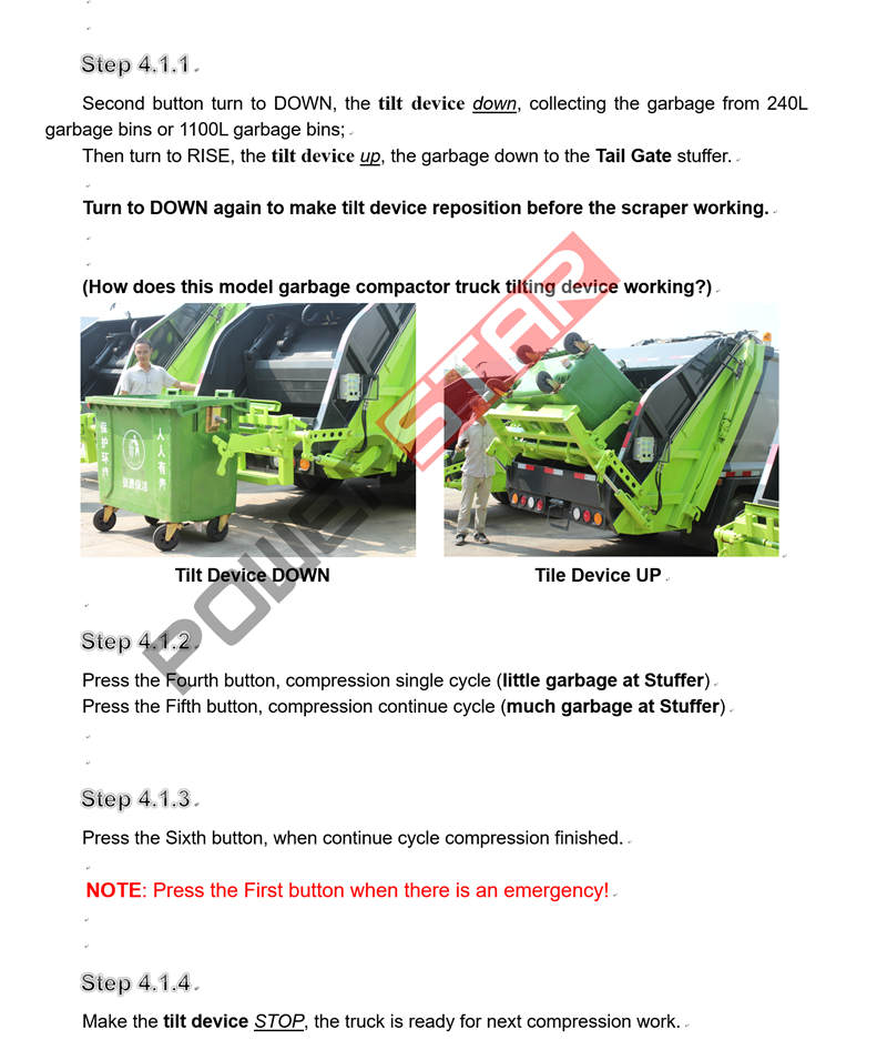 Isuzu 600P garbage compactor truck