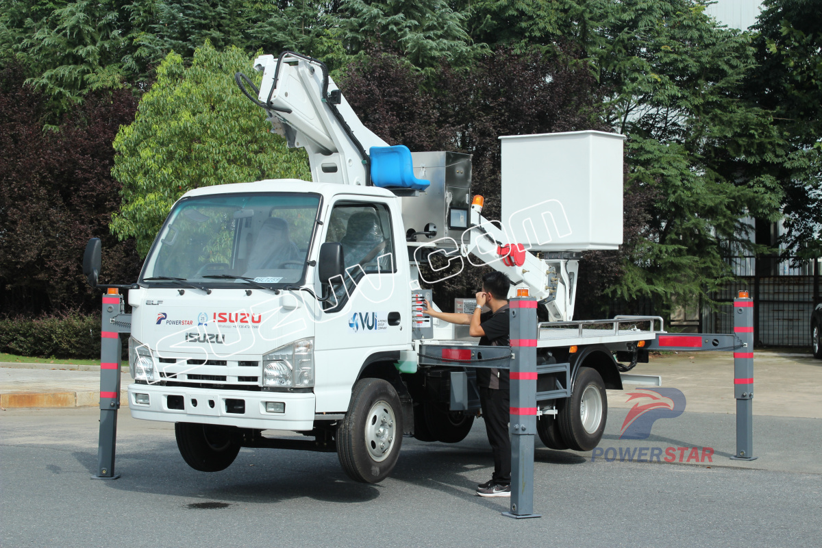 Vanuatu ISUZU 12m 14m Man Lifter Bucket Aerial working truck for sale