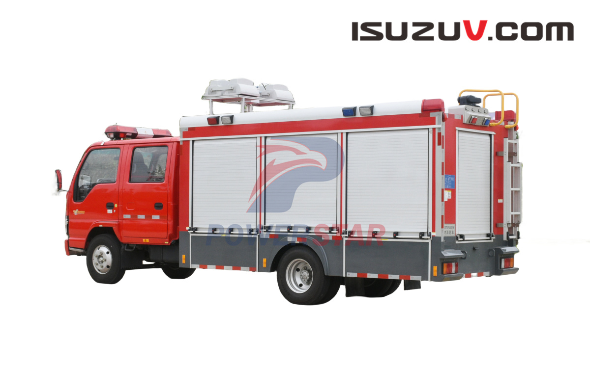 Isuzu NKR cabin truck chassis with Winch & Crane & Generator & Telescopic Light