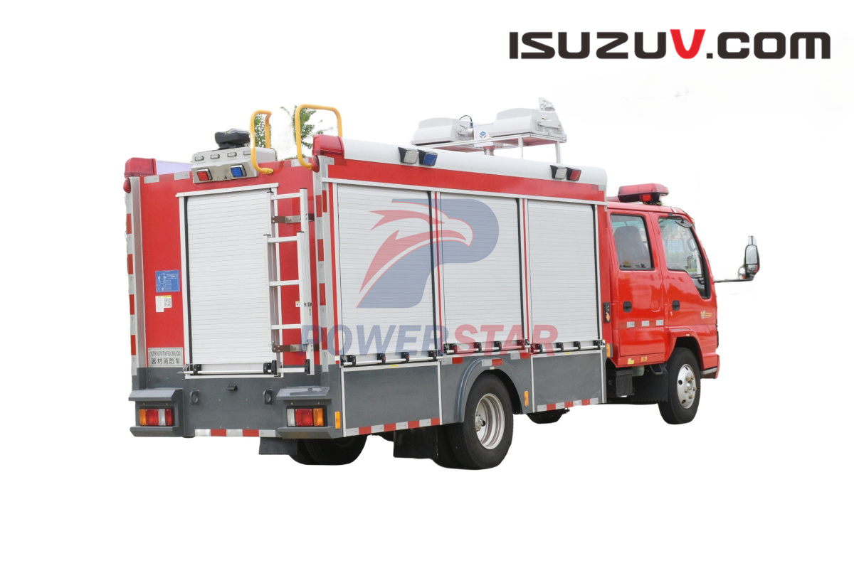 Isuzu NKR cabin truck chassis with Winch & Crane & Generator & Telescopic Light