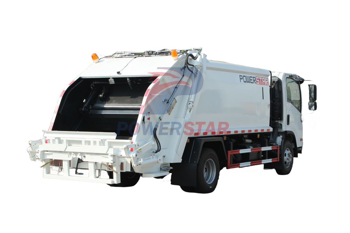 Isuzu KV800 refuse compactor truck with engne 4JZ1-TCG60 150hp features