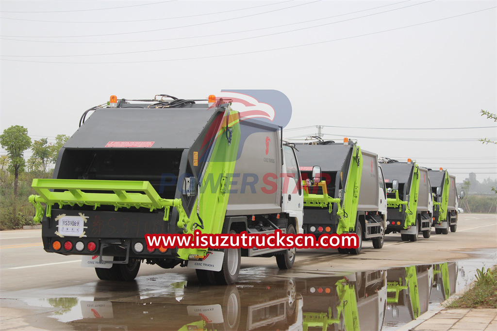 ISUZU NKR 6cbm trash compactor truck price