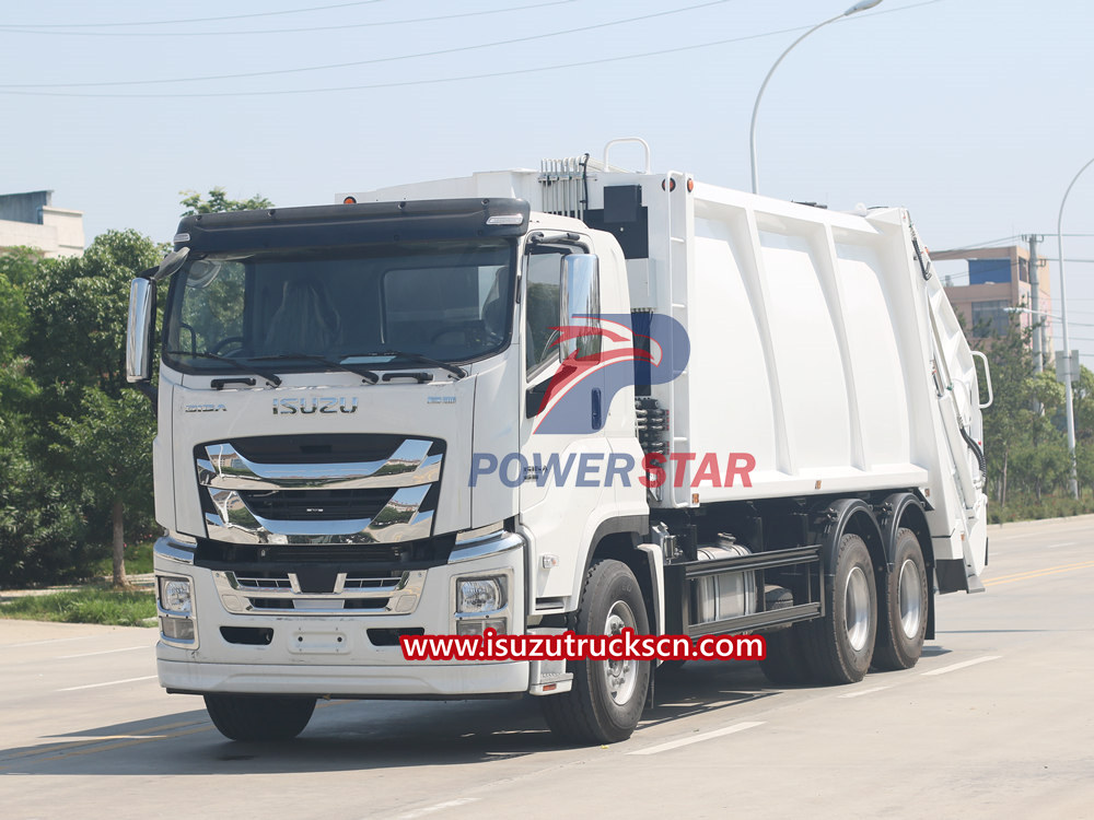 Isuzu rear end loader truck