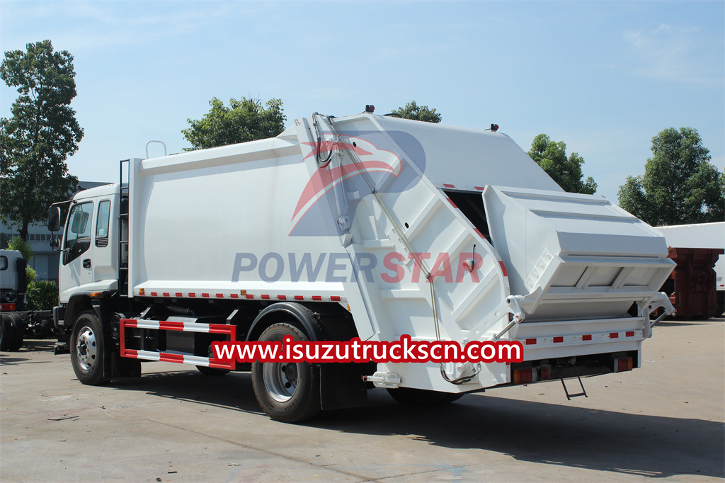 Isuzu fvr 240HP truck mounted garbage compactor 10cbm