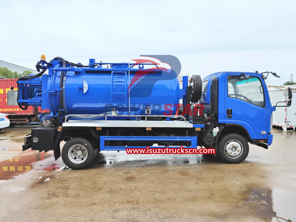 Industrial Isuzu Vacuum Services Truck MORO KAISER PM70A Pump