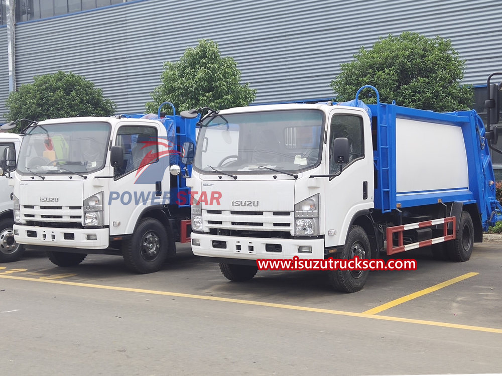 Isuzu garbage compactor truck