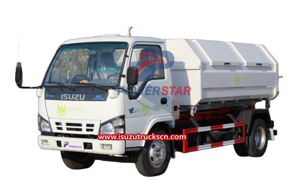 Japan Isuzu Hook Lift Garbage Truck 3tons