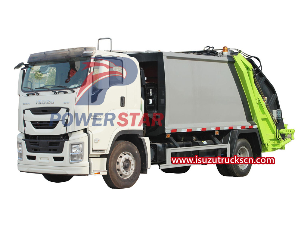 Isuzu garbage compactor truck