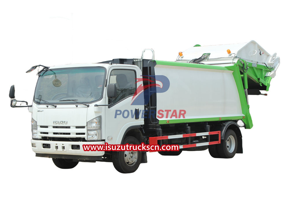 Isuzu trash collector truck