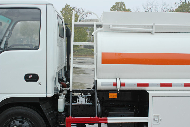 Isuzu fuel bowser truck climbing ladder