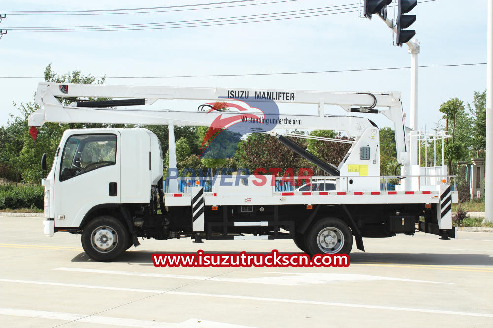 Insulated Folding Arm Aerial Manlift Truck Isuzu with wireless remote control