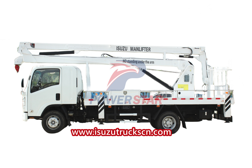 Insulated Folding Arm Aerial Manlift Truck Isuzu with wireless remote control