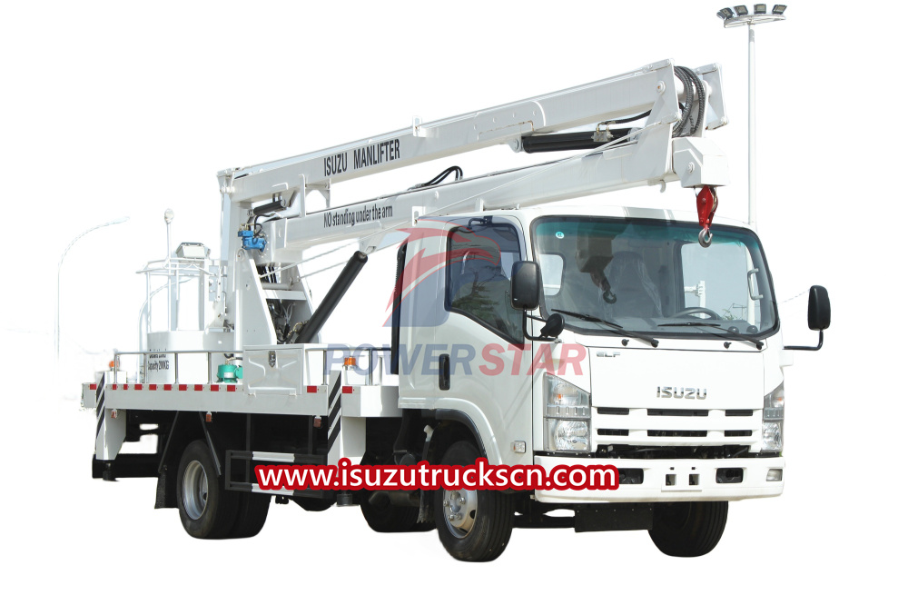 Insulated Folding Arm Aerial Manlift Truck Isuzu with wireless remote control