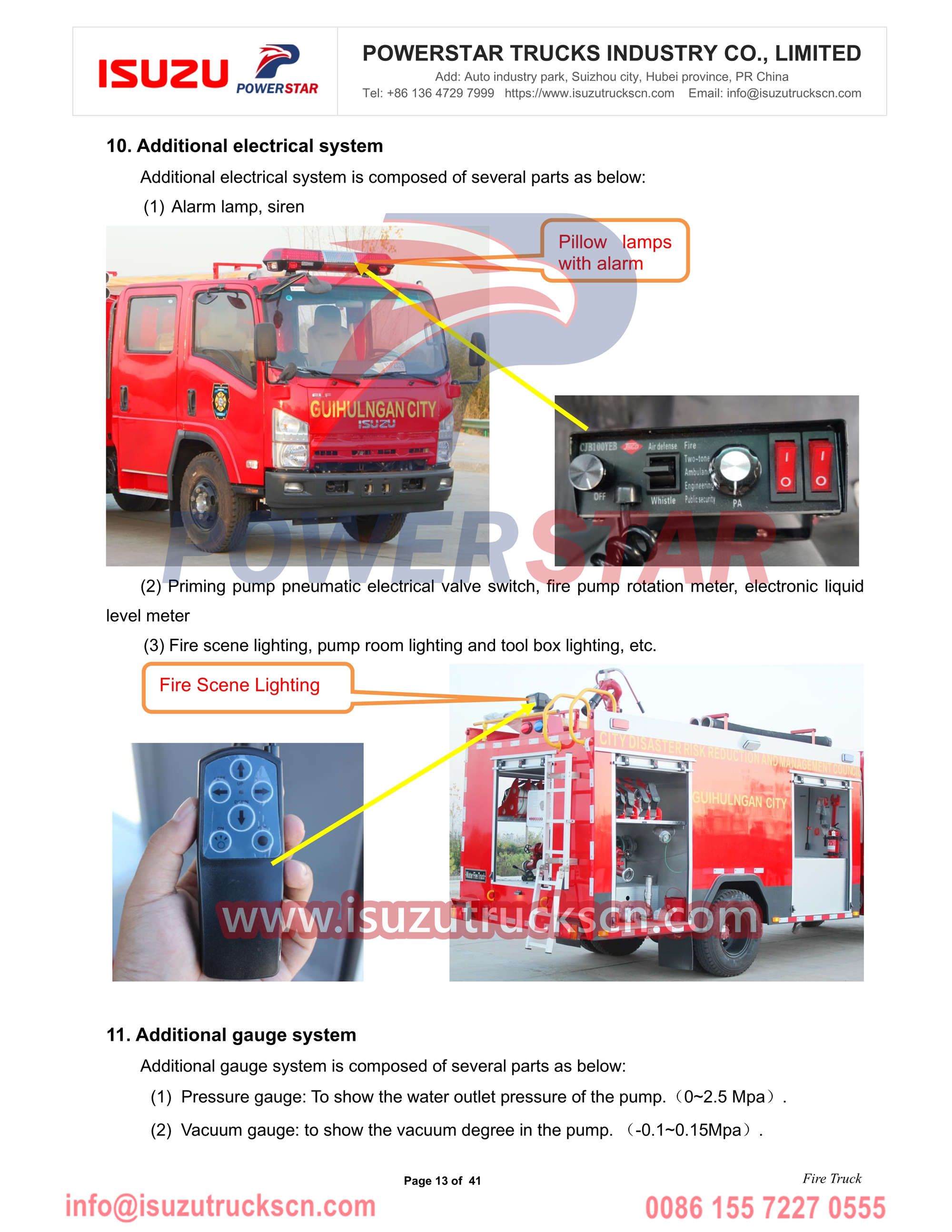 Isuzu fire truck ELF