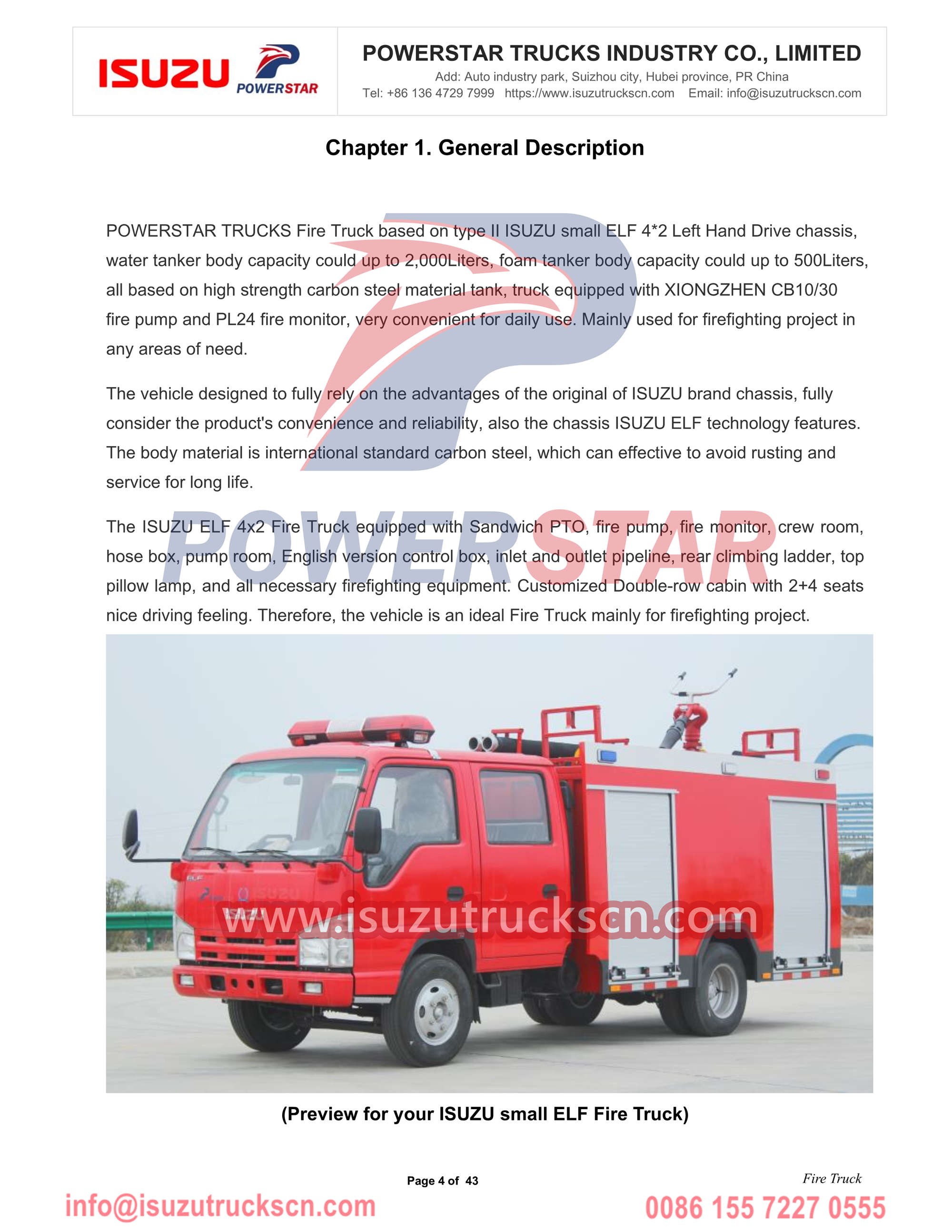 Isuzu fire tender