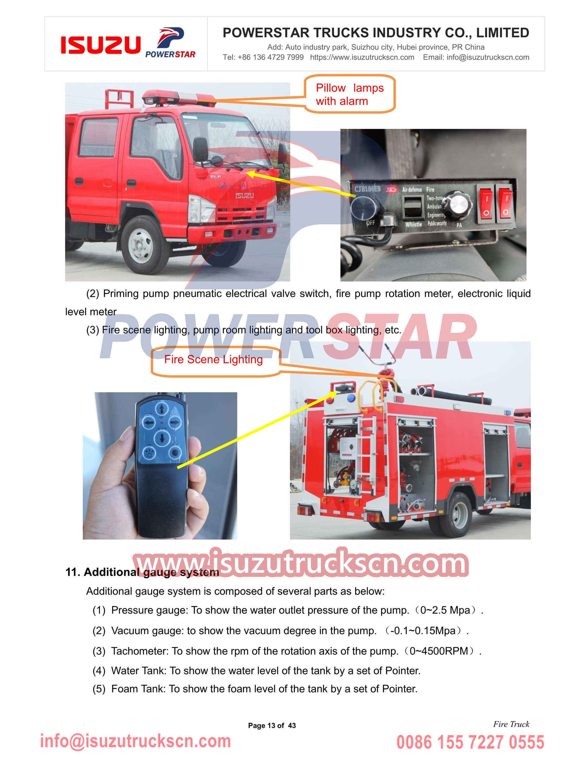 Isuzu fire tender